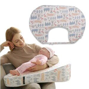 Inclined Nursing Pillow | Hypoallergenic- Breastfeeding | w/Waist Strap